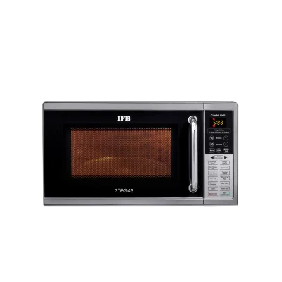 IFB 20 L Dual Quartz Heater, One Touch bar-be-que Grill Microwave Oven  (20PG4S, Metallic Silver)