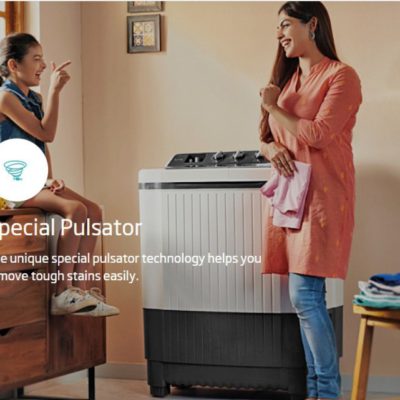 Voltas Beko by A Tata Product 7 kg Semi Automatic Top Load Washing Machine Red, White