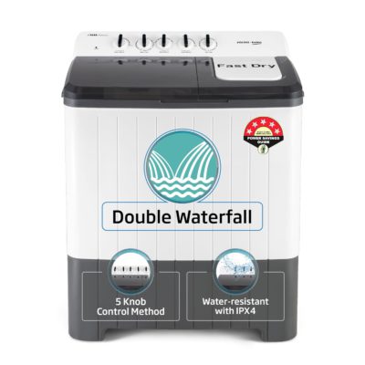 Voltas Beko by A Tata Product 10 kg Semi Automatic Top Load Washing Machine Black, White